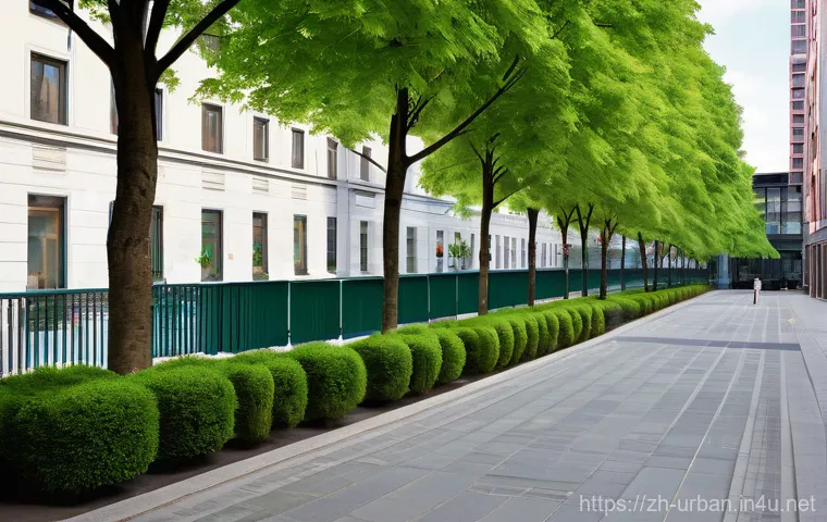 도시소음 저감 대책 - Prompt 1: Urban Serenity with Smart Green Barriers**