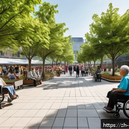도시공간의 사회적 가치 - A vibrant urban community festival scene showcasing multicultural integration in a modern city plaza...